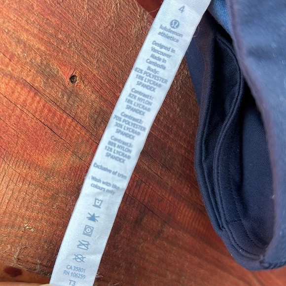 Lululemon Wunder Under Sashiko Inkwell Navy Blue Camo Leggings Size 4 - Picture 4 of 12